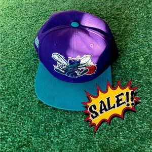 Vintage Charlotte Hornets Purple Fitted Hat